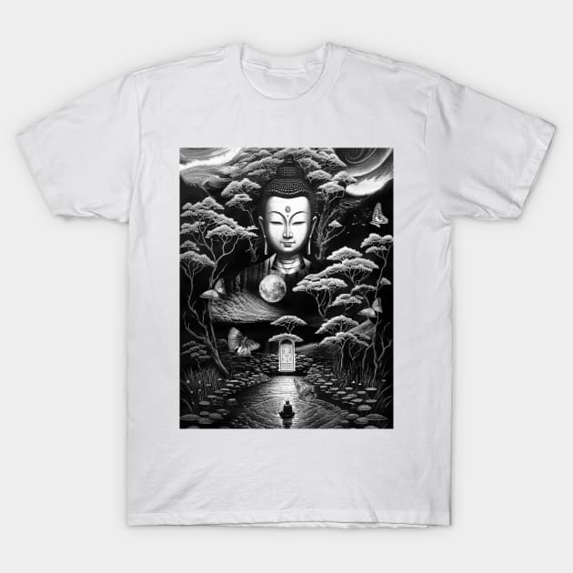 Buddha Meditation Mindfulness Zen Buddhist Yoga Inner Peace T-Shirt by seruniartworks